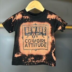 Cowgirl Attitude Kids T-Shirt - Bleached